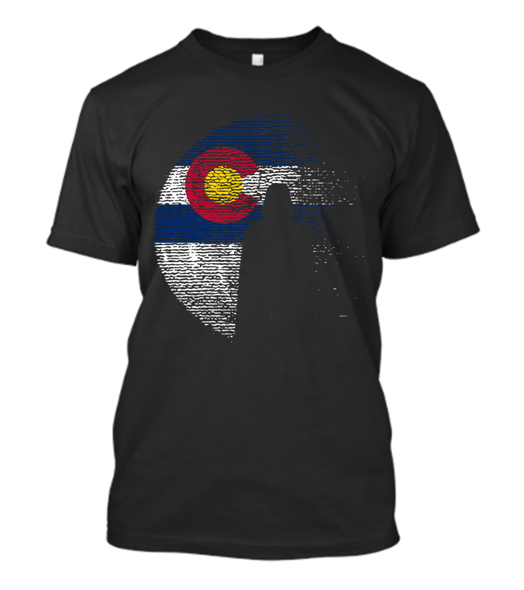 Colorado State Flag Darth Vader Death Star Moon T-Shirt