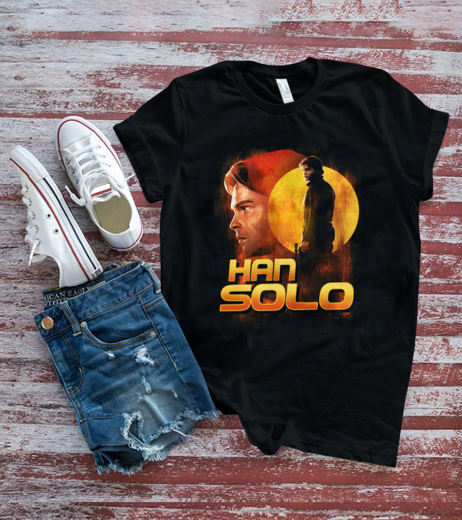 Young And Wild Han Solo Star Wars Iconic Character Graphics T-Shirt