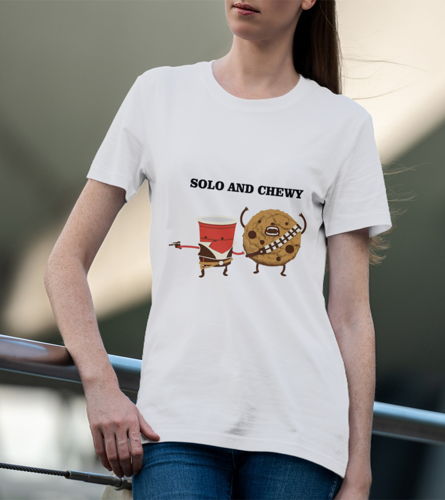 Solo And Chewy Han Solo Cup Cookie Star Wars Mashup T-Shirt