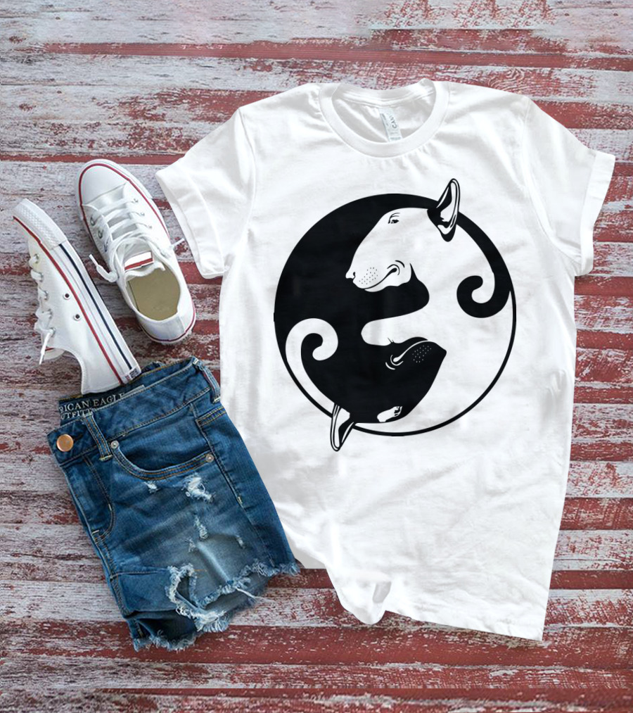 Yin Yang Bullterrier T-Shirt