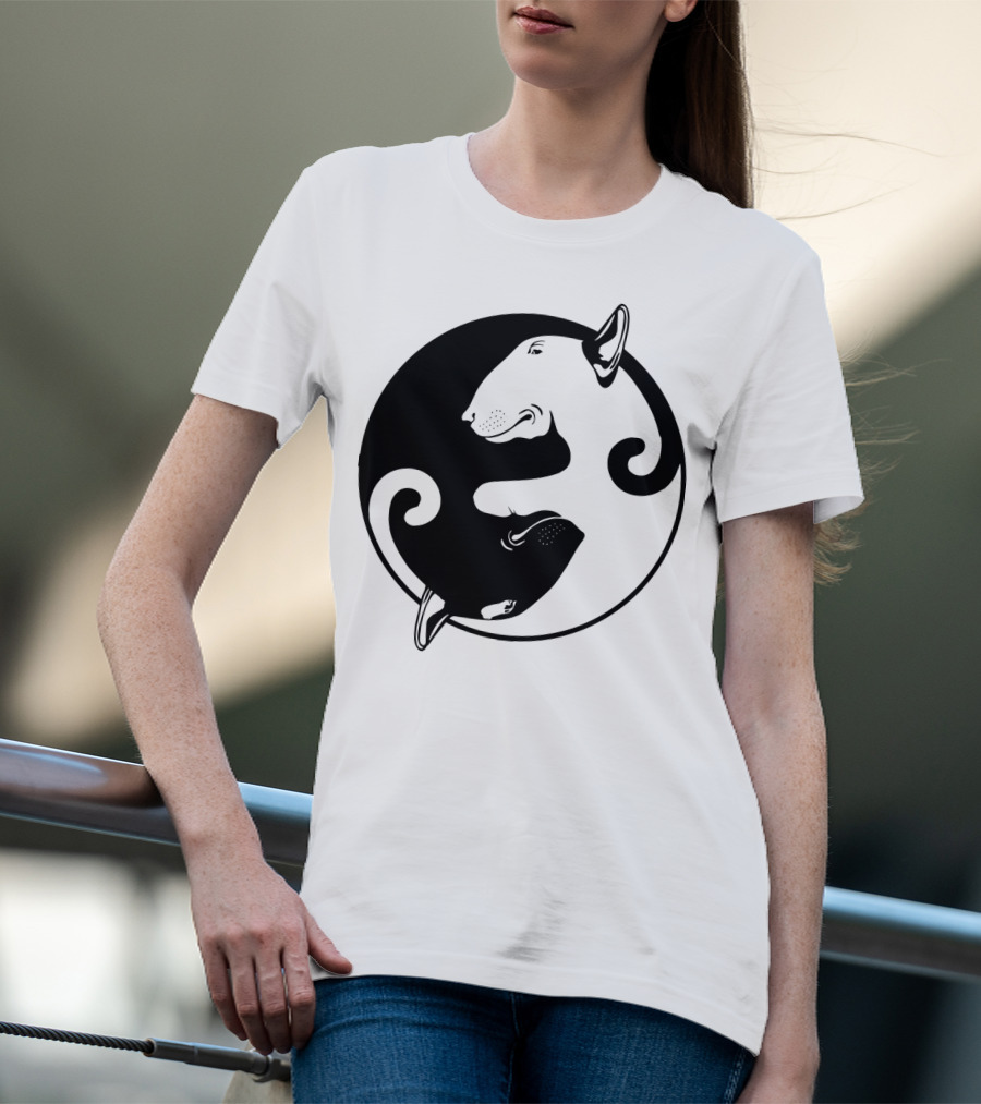 Yin Yang Bullterrier T-Shirt
