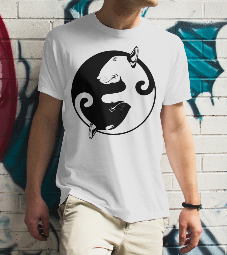 Yin Yang Bullterrier T-Shirt