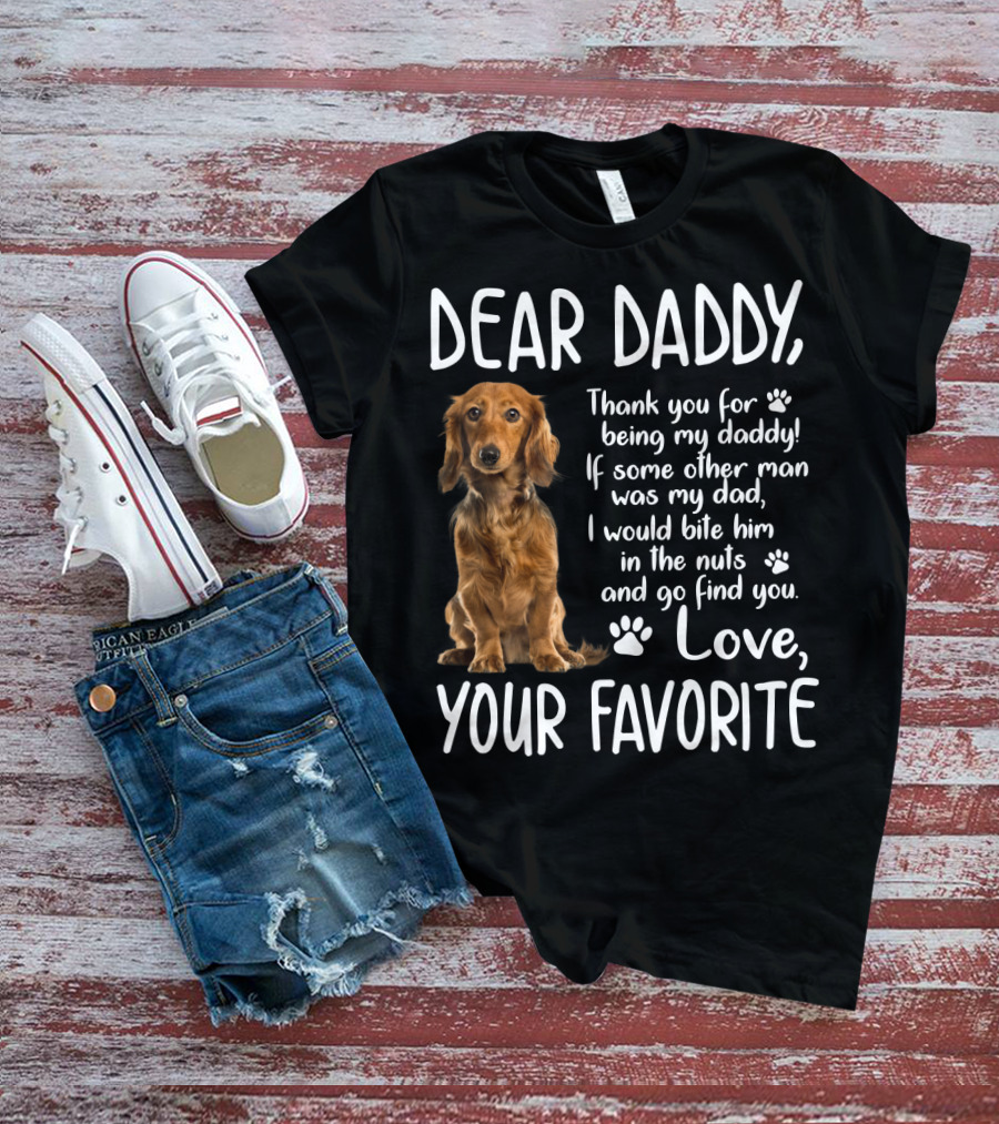 Dear Daddy Thank You For Being My Daddy Love Your Favorite Cocker Spaniel T-Shirt