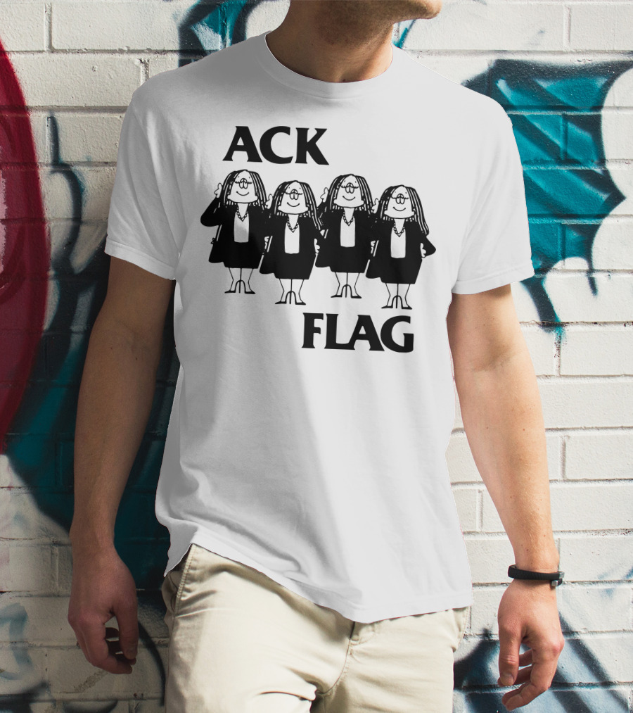 Ack Flag Cathy Comic Parody Black Flag T-Shirt
