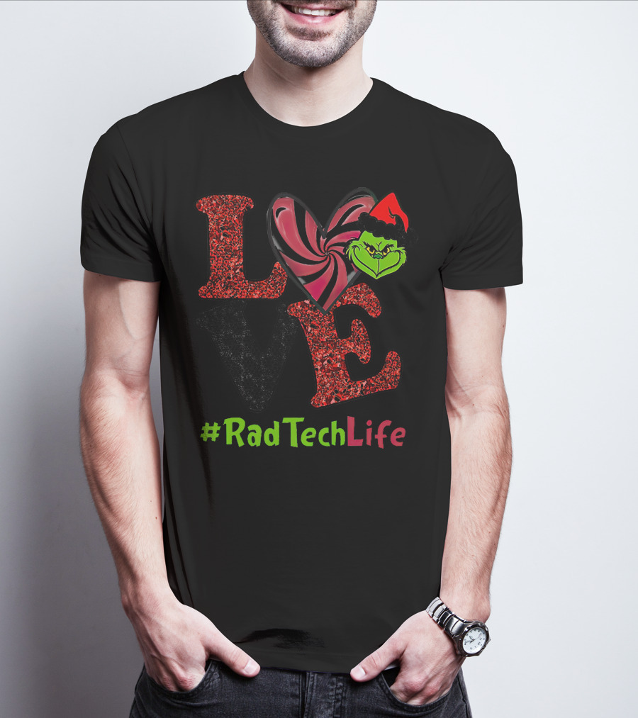 LOVE Grinch Heart #RadTechLife T-Shirt
