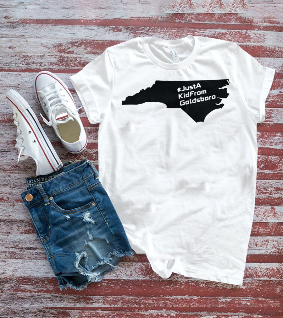 JustAKidFromGoldsboro North Carolina Map T-Shirt
