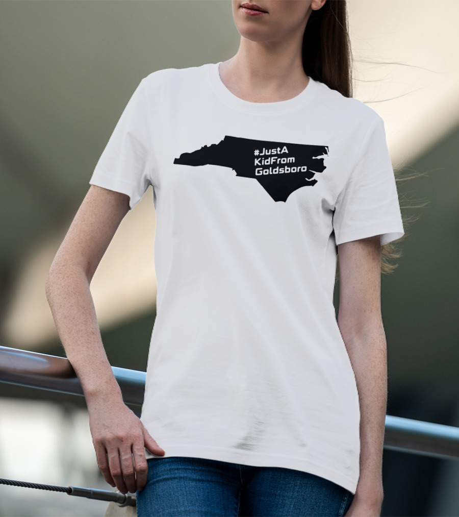 JustAKidFromGoldsboro North Carolina Map T-Shirt