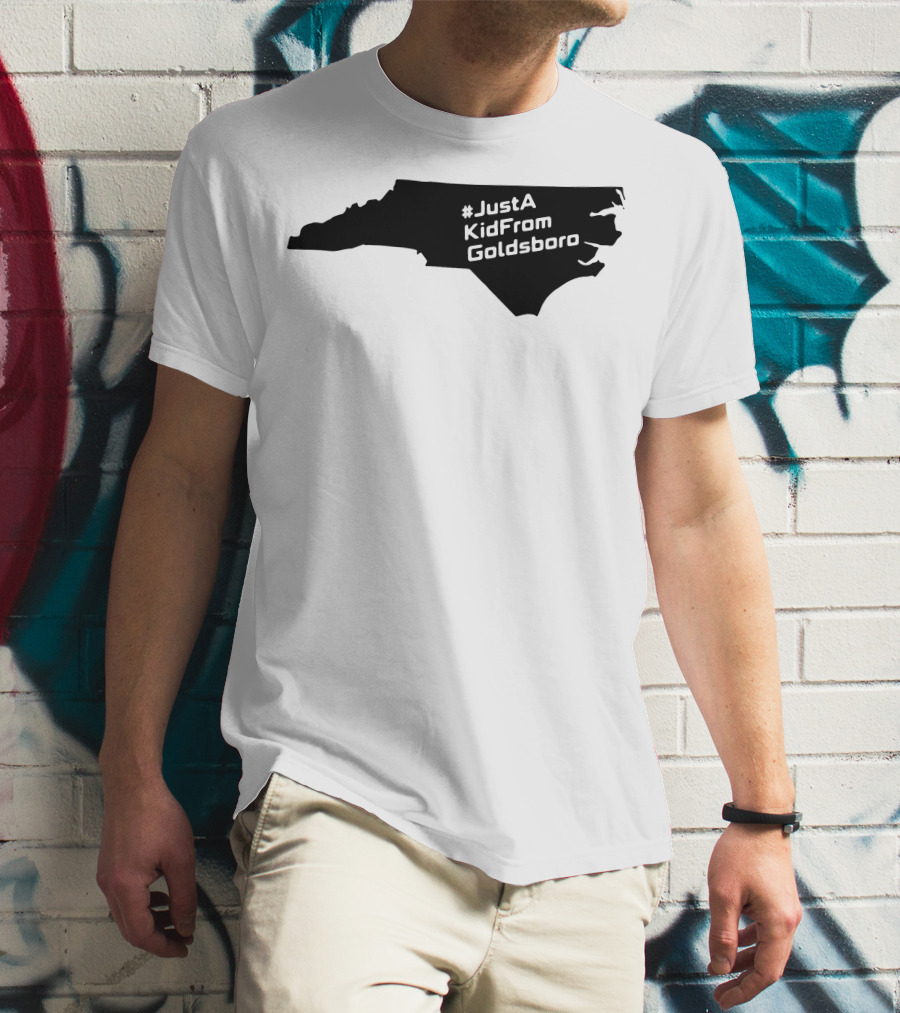 JustAKidFromGoldsboro North Carolina Map T-Shirt