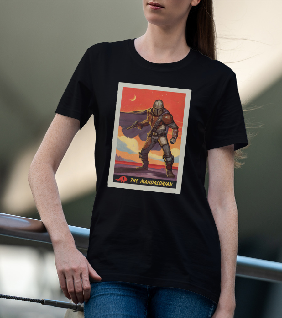 The Mandalorian Vintage Sunset Adventure Scene T-Shirt