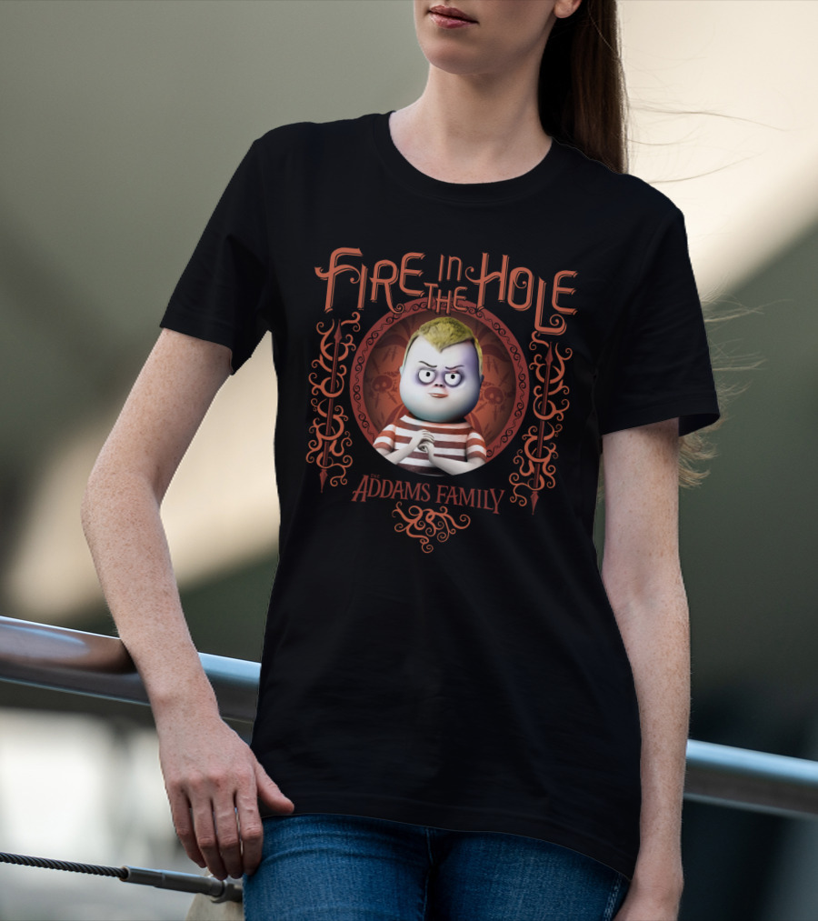 The Addams Family Pugsley Addams Fire In The Hole Gothic T-Shirt