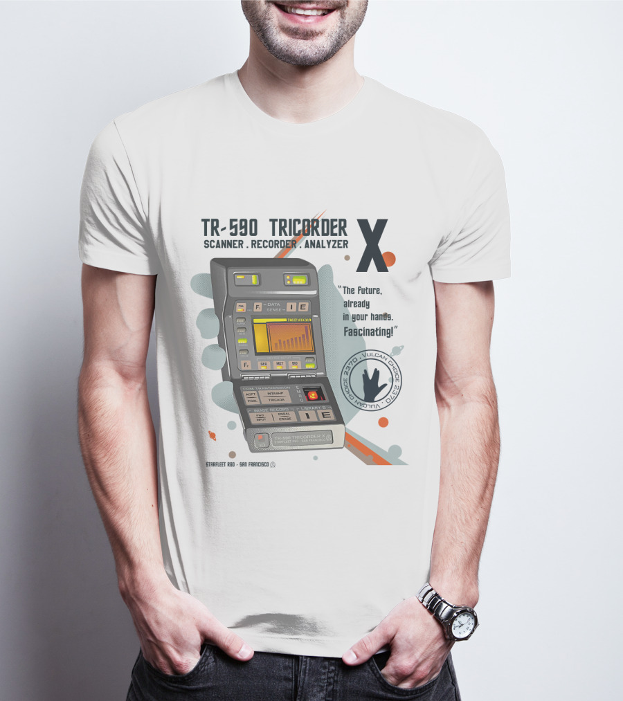 TR-590 Tricorder X Scanner Recorder Analyzer Star Trek Fascinating T-Shirt