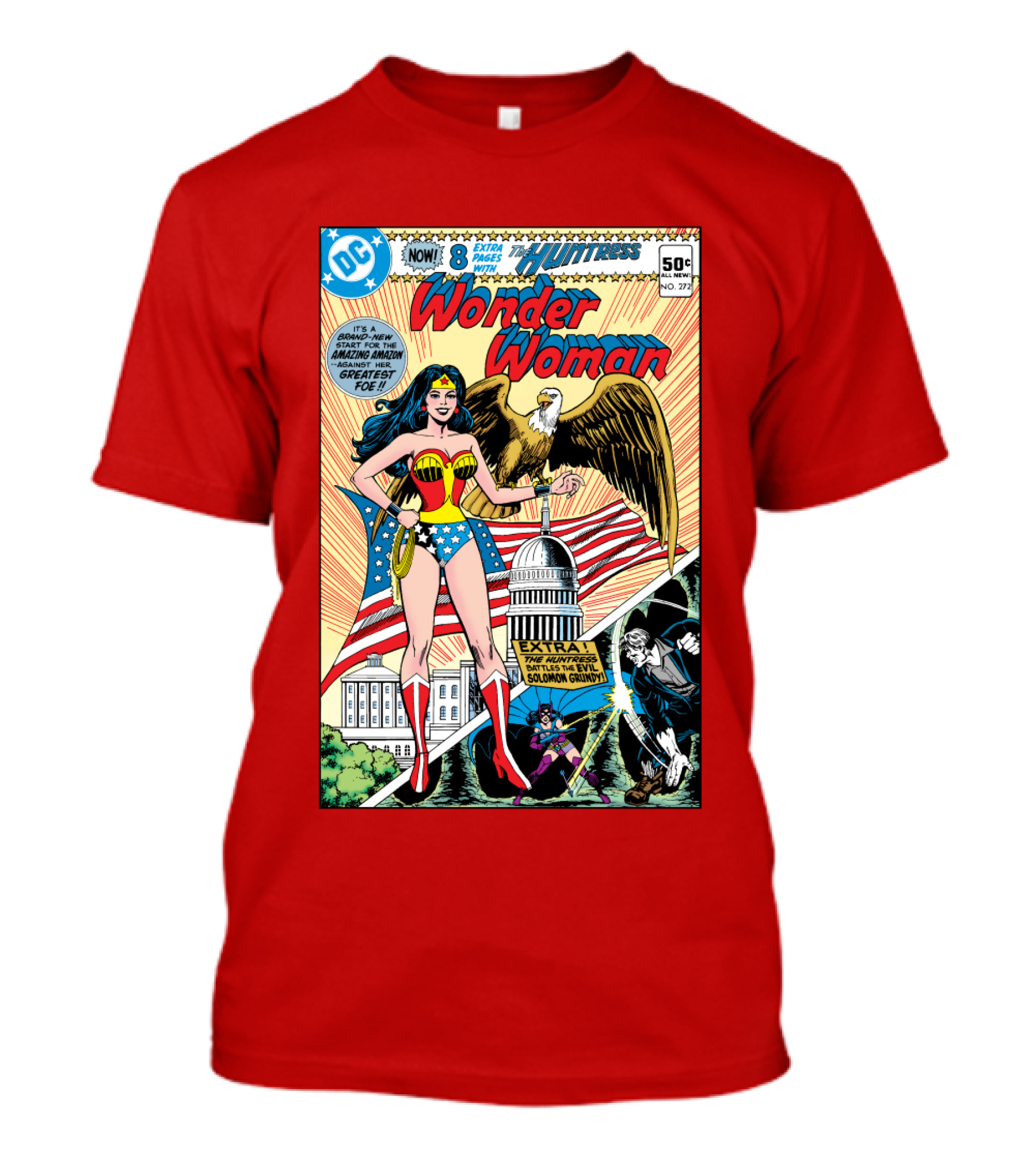 Wonder Woman DC Comics Huntress 1977 Solomon Grundy Patriotic Cover T-Shirt