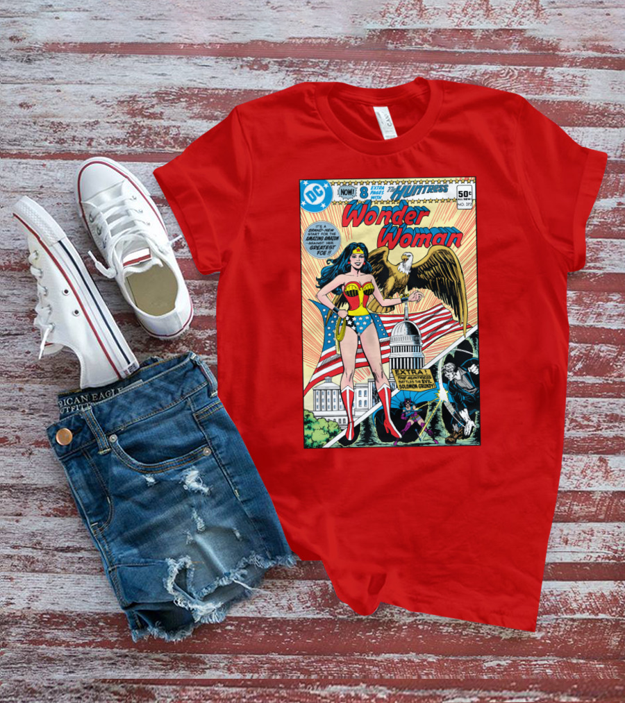 Wonder Woman DC Comics Huntress 1977 Solomon Grundy Patriotic Cover T-Shirt