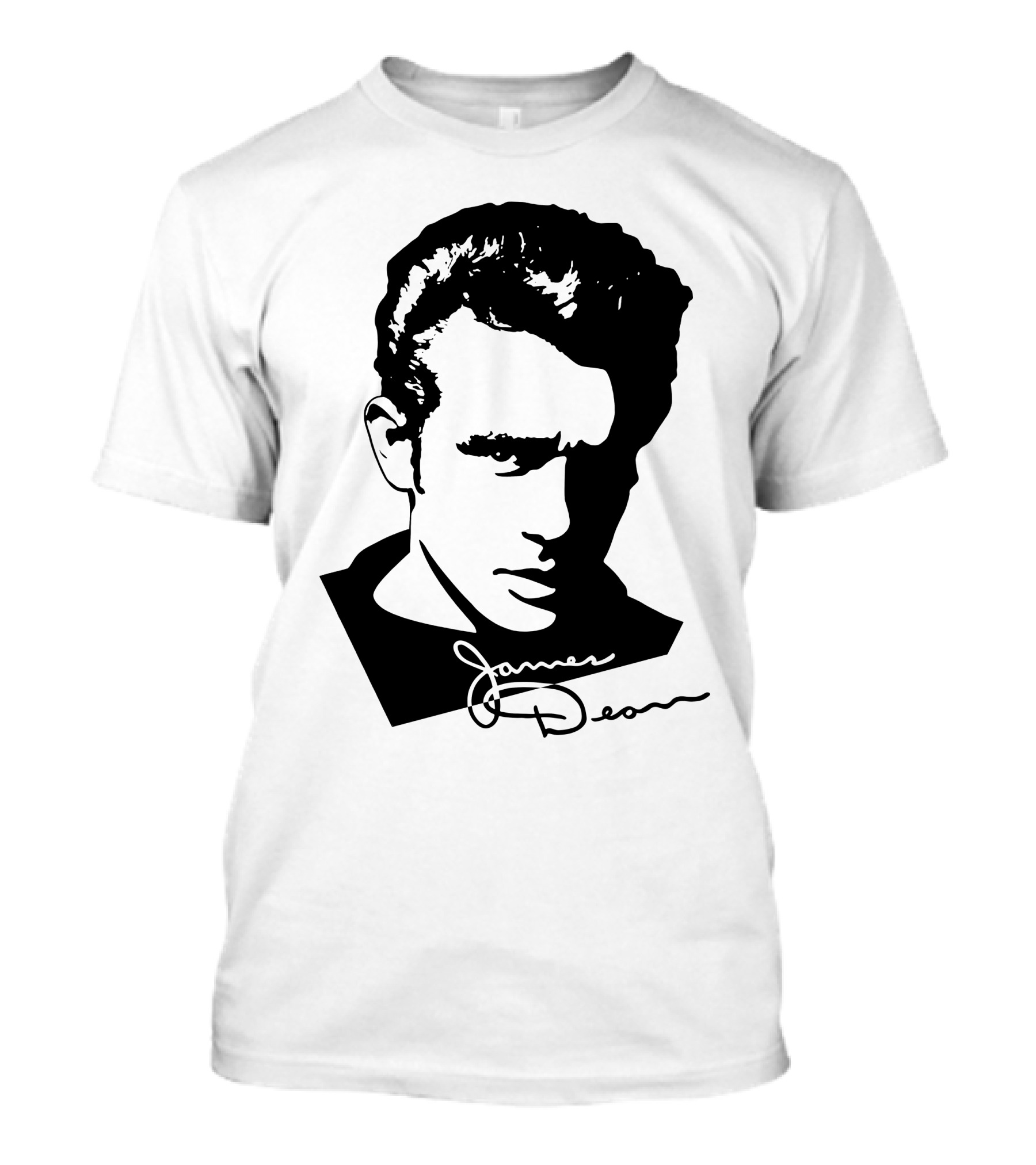 James Dean Portrait With Signature T-Shirt