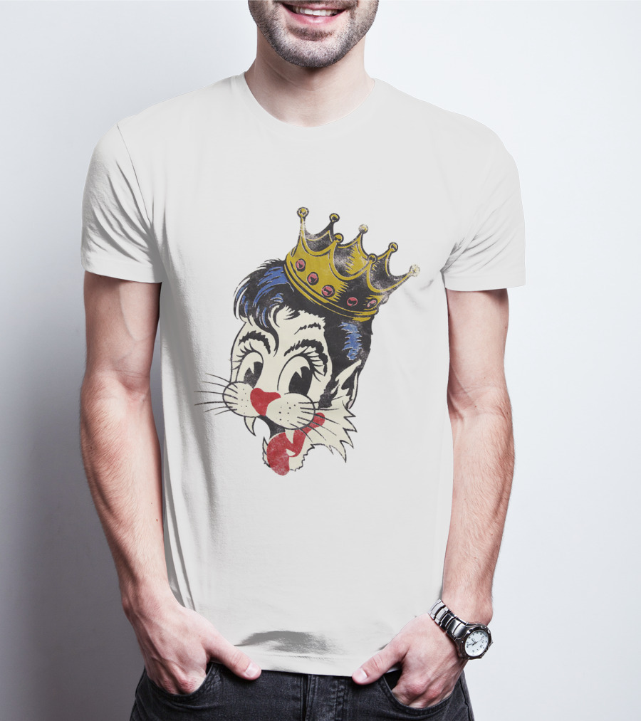 STC W Crowned Cat Face T-Shirt