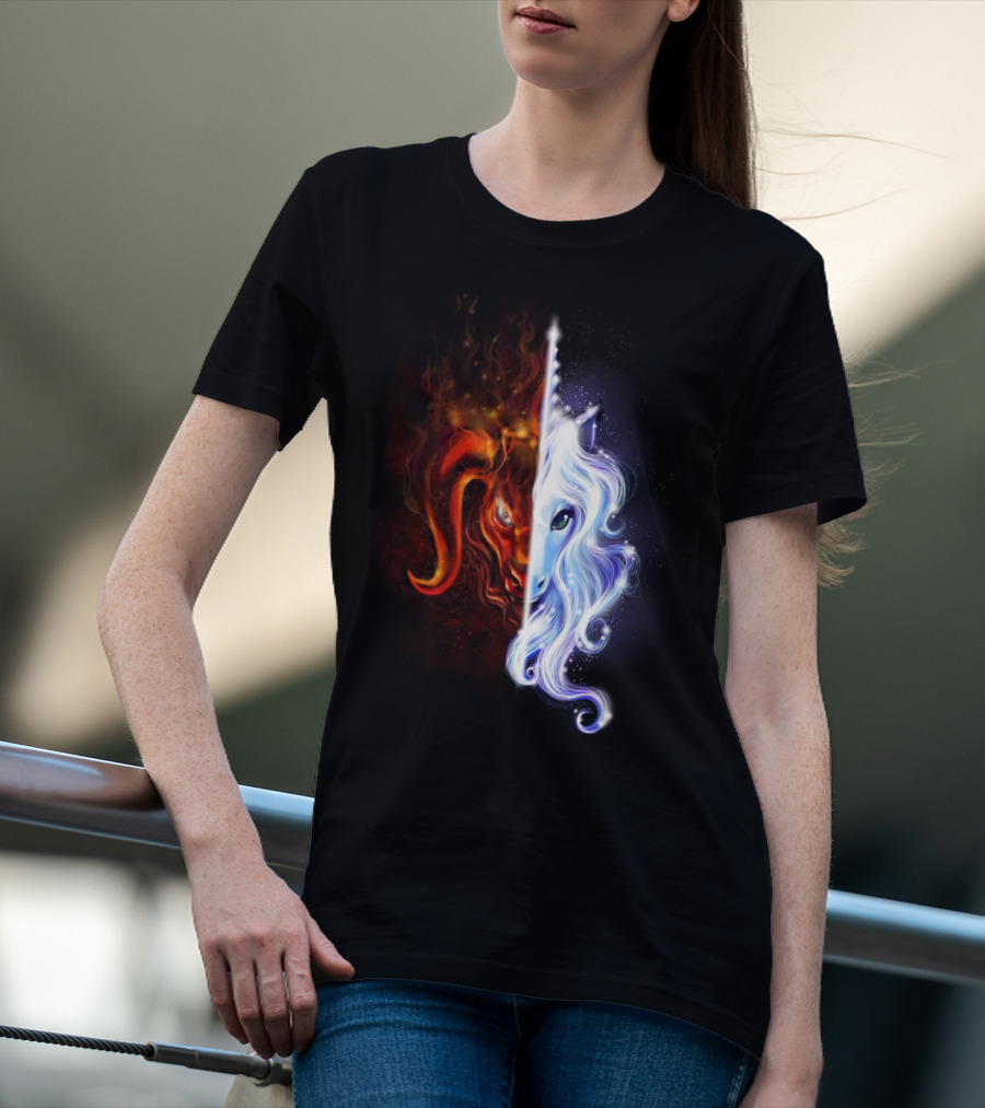 The Last Unicorn Duality Of Fire And Ice T-Shirt