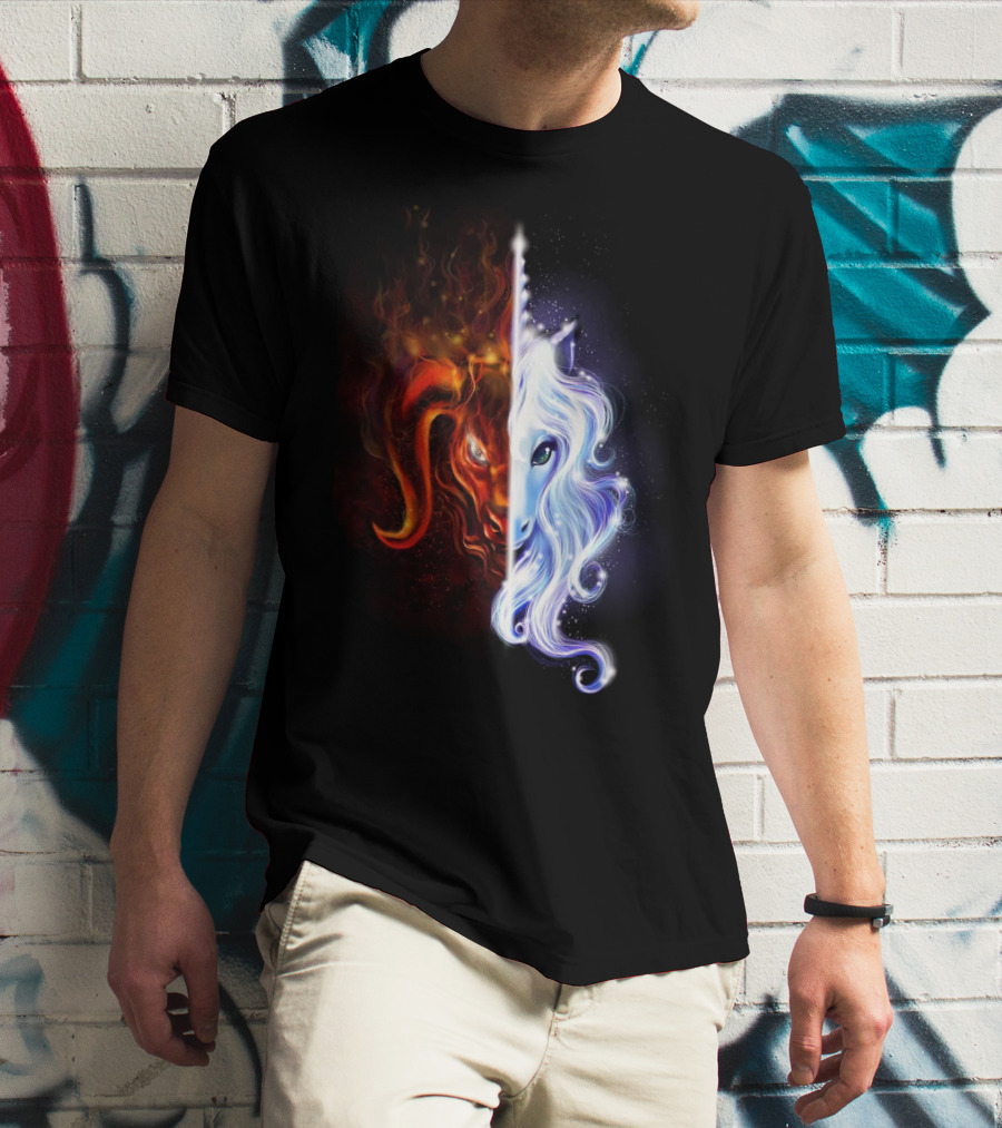 The Last Unicorn Duality Of Fire And Ice T-Shirt