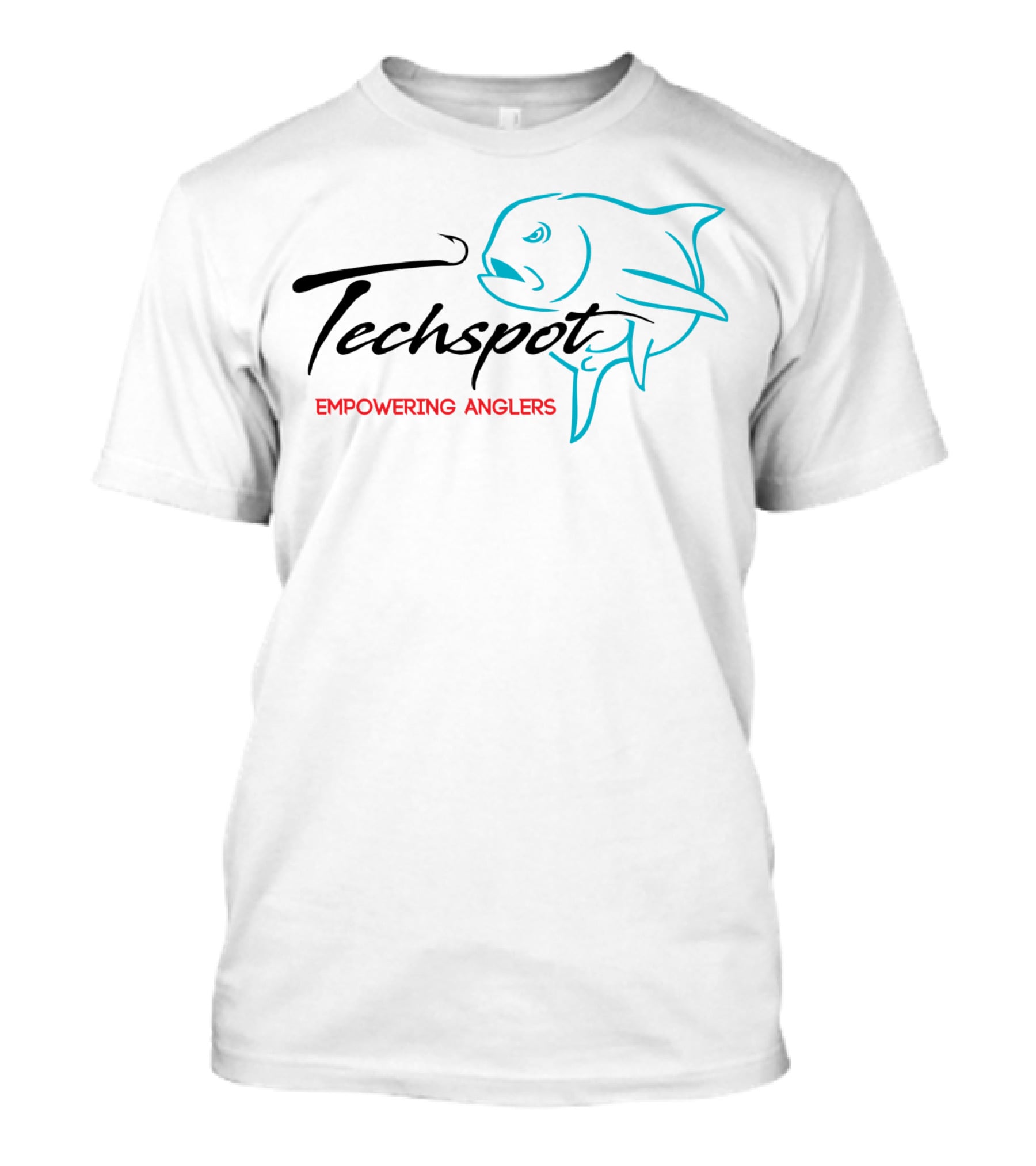 Techspot Empowering Anglers With Fish Icon T-Shirt