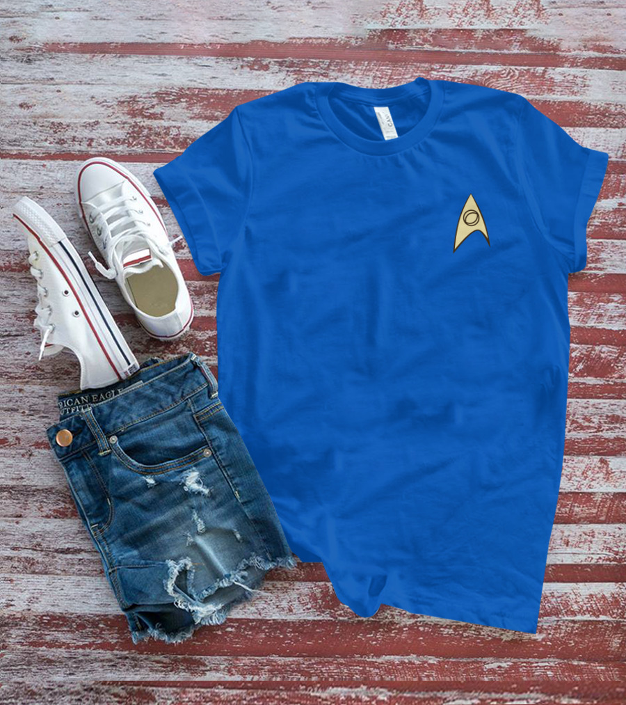 03 Original Star Trek Science Uniform Blue With Starfleet Insignia T-Shirt