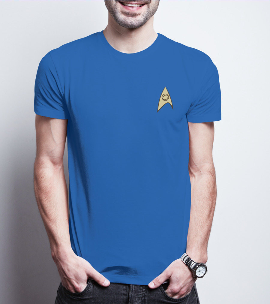 03 Original Star Trek Science Uniform Blue With Starfleet Insignia T-Shirt