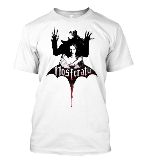 Nosferatu Vampyre Gothic Horror Illustration With Vampire And Woman T-Shirt
