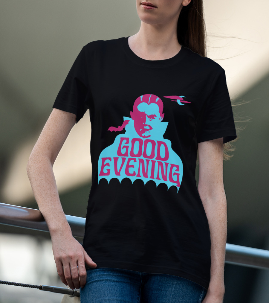 Good Evening Dracula Vampire MoonBat Iconic T-Shirt