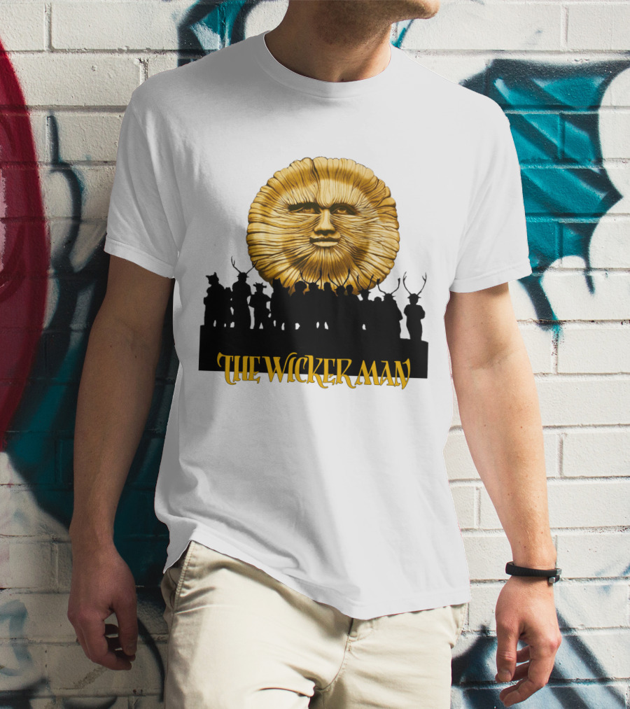 The Wicker Man Sun Face And Silhouetted Figures T-Shirt