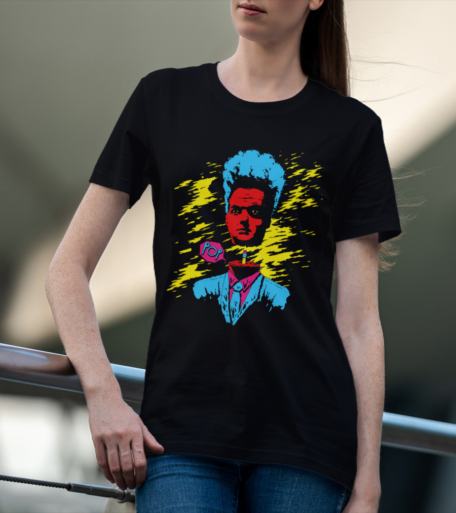 Eraserhead 1977 Pop Art Style With Colorful Lightning Background T-Shirt