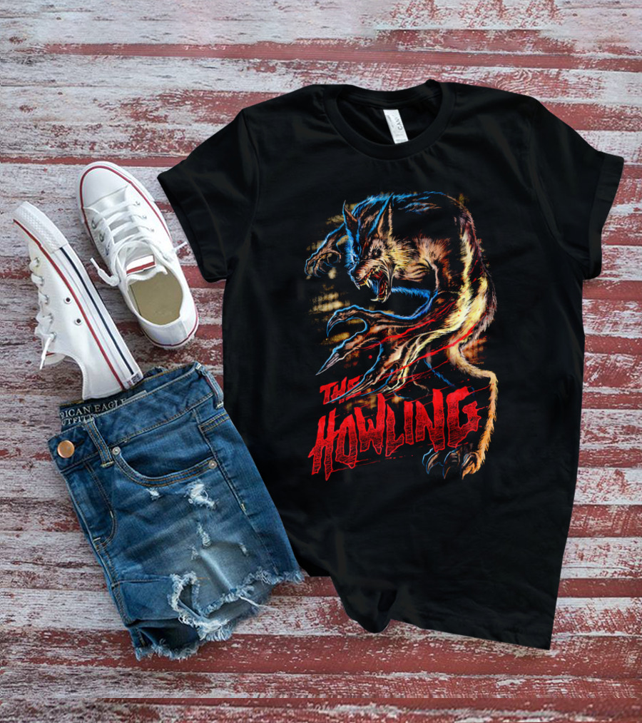The Howling Werewolf Creature Retro Horror T-Shirt