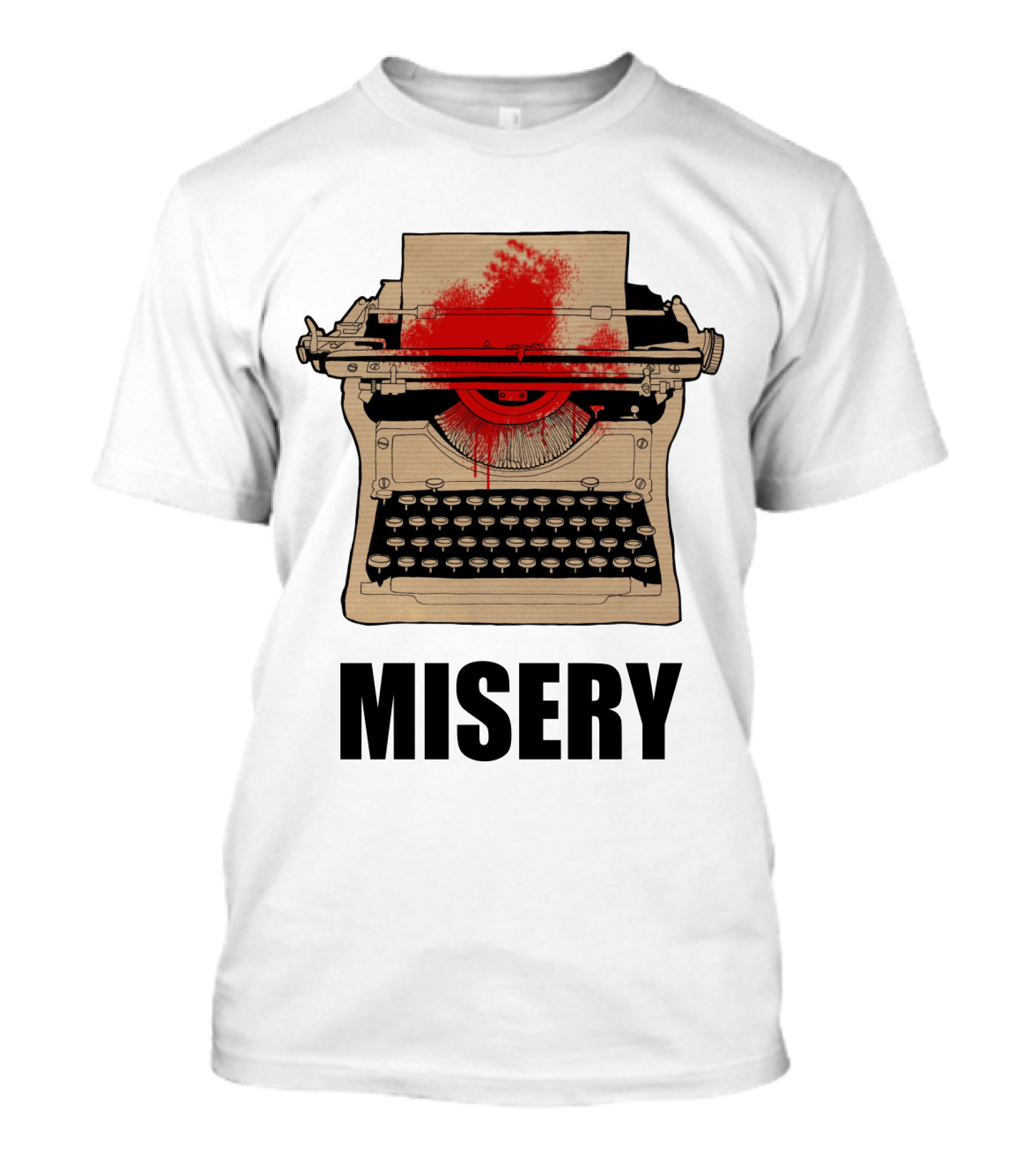 Misery Typewriter With Blood Splatter T-Shirt