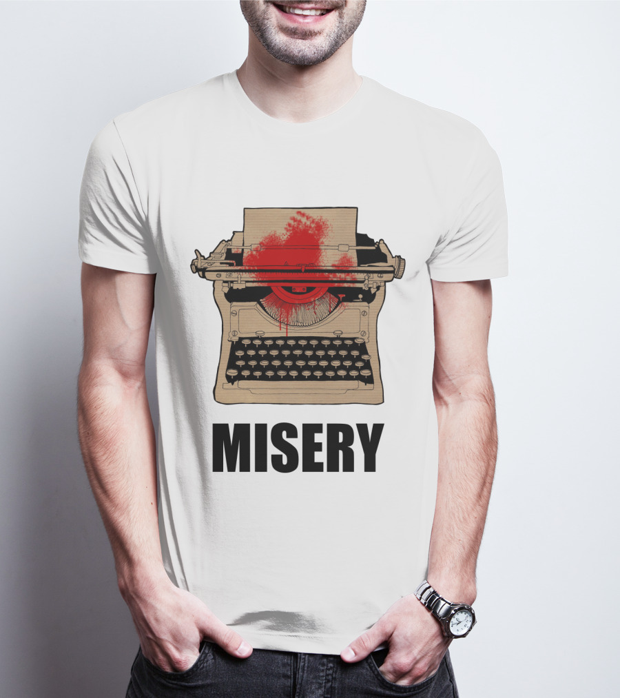 Misery Typewriter With Blood Splatter T-Shirt