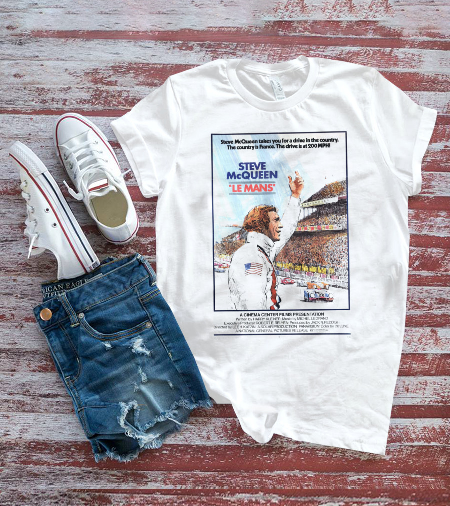 Steve McQueen Le Mans 1971 Racing Champion At 200 MPH T-Shirt