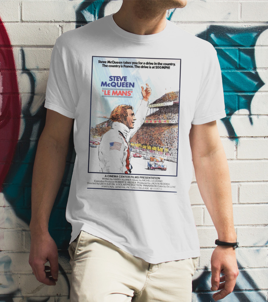 Steve McQueen Le Mans 1971 Racing Champion At 200 MPH T-Shirt