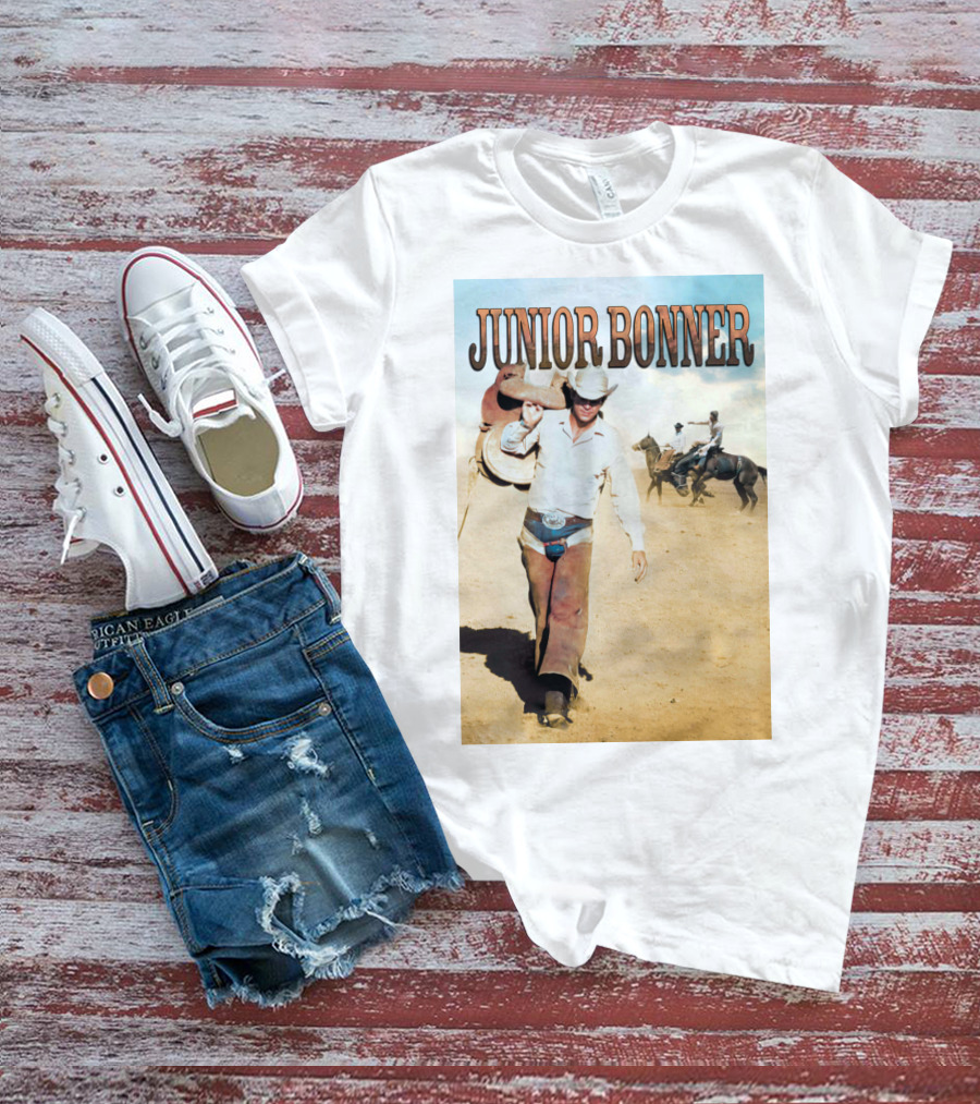 Junior Bonner 1972 Steve McQueen Rodeo Cowboy Scene T-Shirt