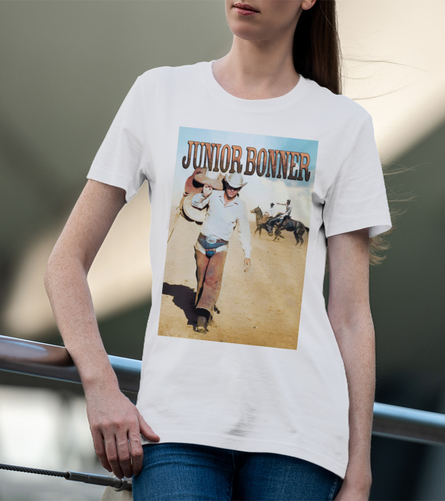 Junior Bonner 1972 Steve McQueen Rodeo Cowboy Scene T-Shirt