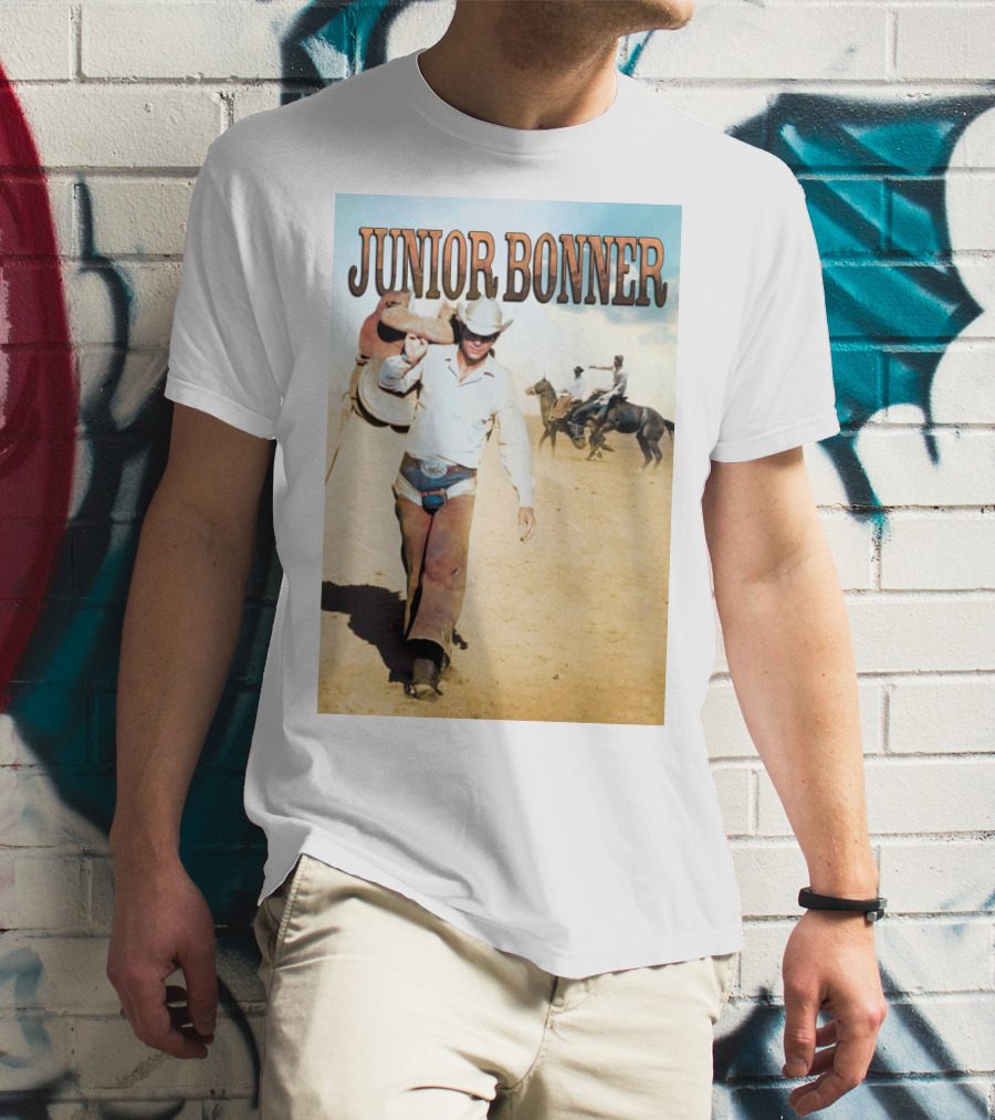 Junior Bonner 1972 Steve McQueen Rodeo Cowboy Scene T-Shirt