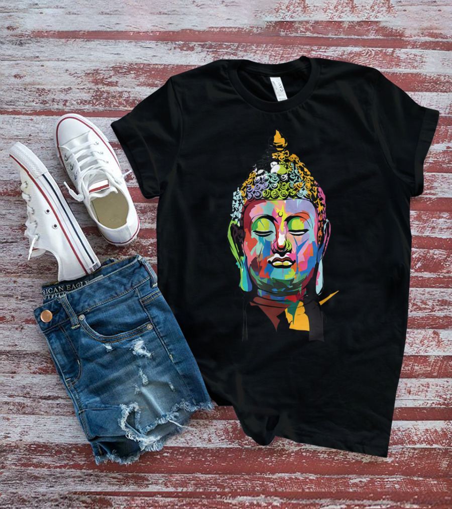 Buddha Colorful Zen Yoga Clothing T-Shirt