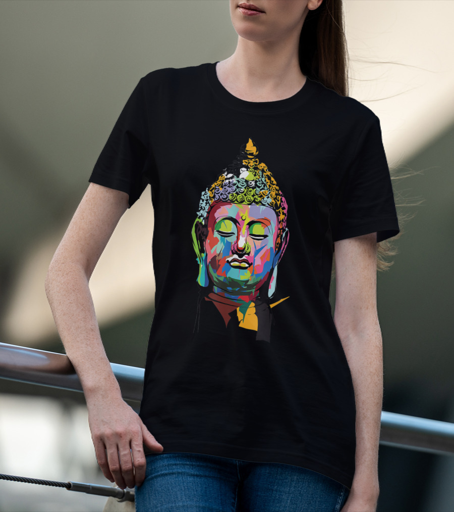 Buddha Colorful Zen Yoga Clothing T-Shirt