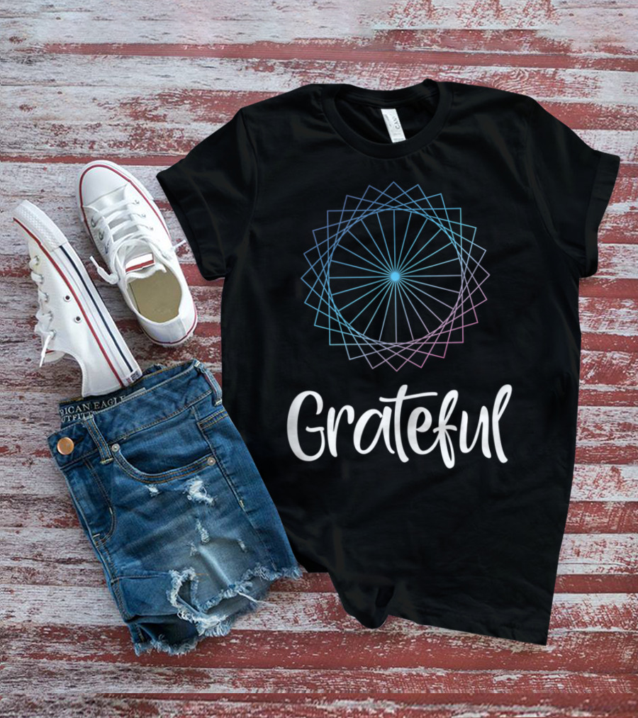 Grateful Mandala Gratitude Spirituality Meditation T-Shirt