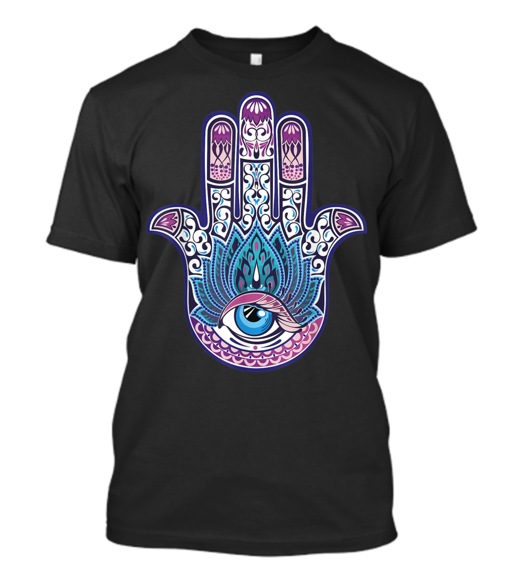 Hamsa Mandala Eye Hand Of Fatima Womens Yoga Iconic T-Shirt