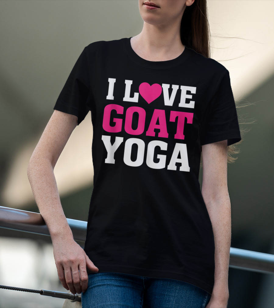 I Love Heart Goat Yoga T-Shirt
