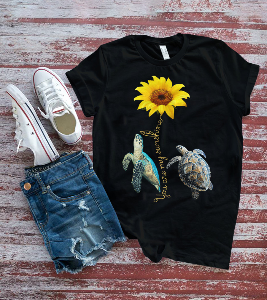 You Are My Sunshine Turtle Sunflower T-Shirt