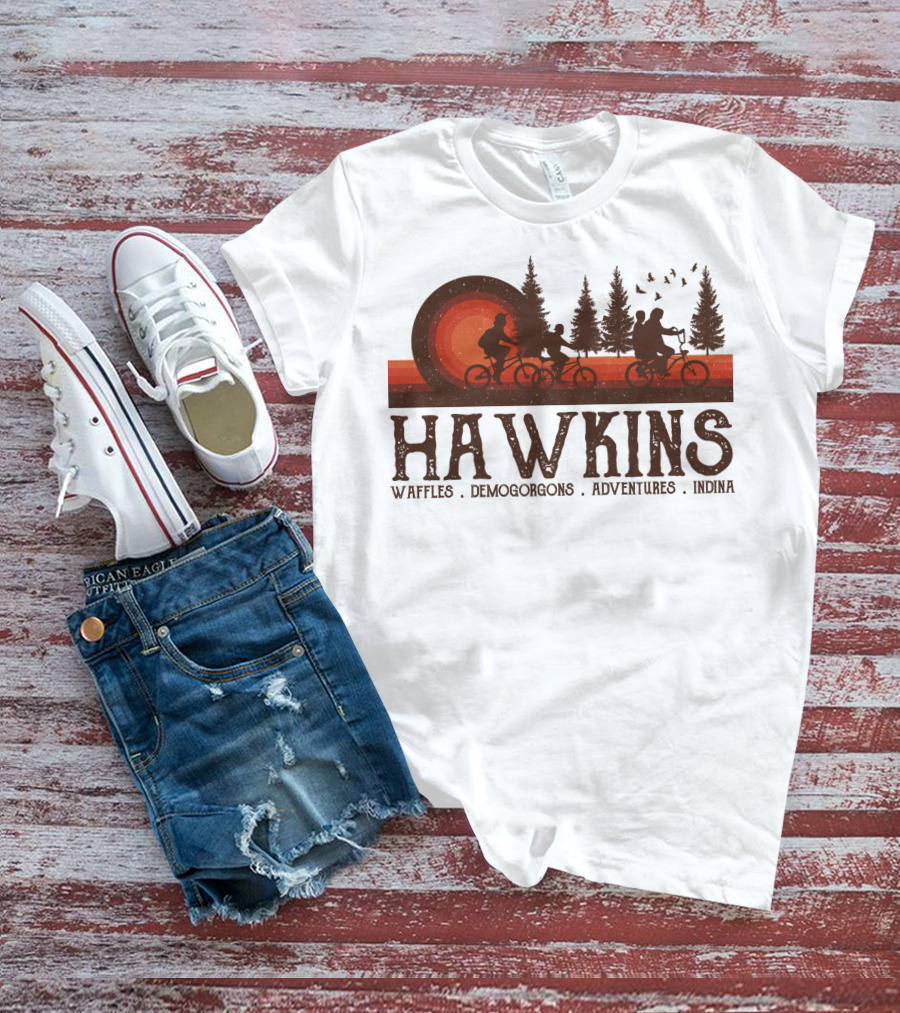 Hawkins Waffles Demogorgons Adventures Indina T-Shirt