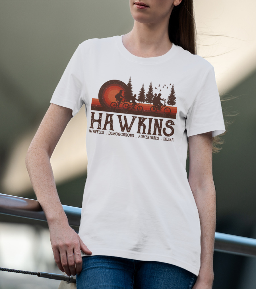 Hawkins Waffles Demogorgons Adventures Indina T-Shirt