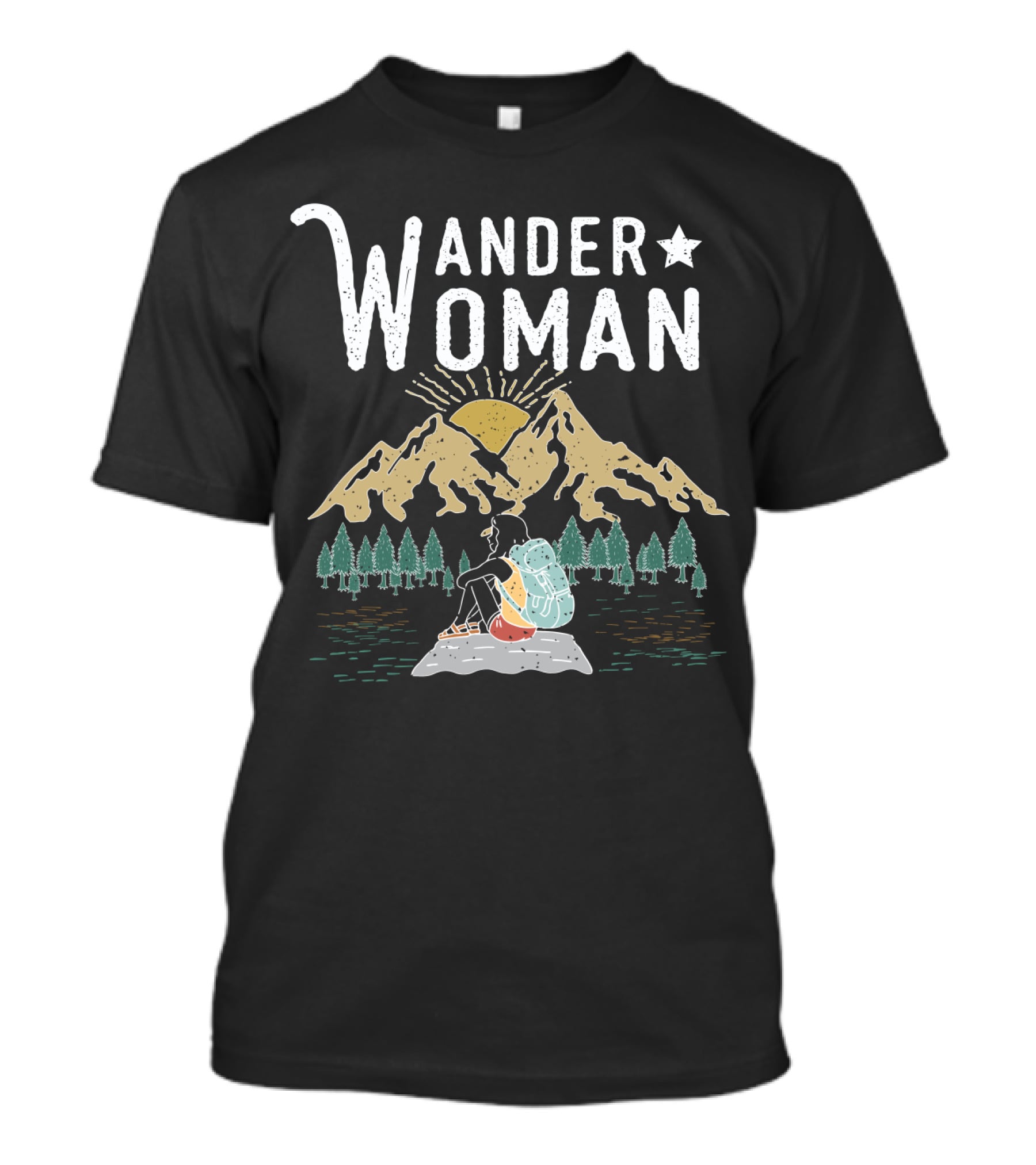 Wander Woman Mountain Hiking Adventure T-Shirt