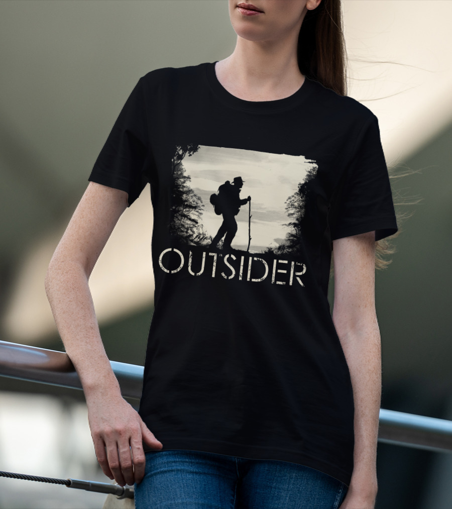 Outsider Hiking Adventure Silhouette Forest T-Shirt
