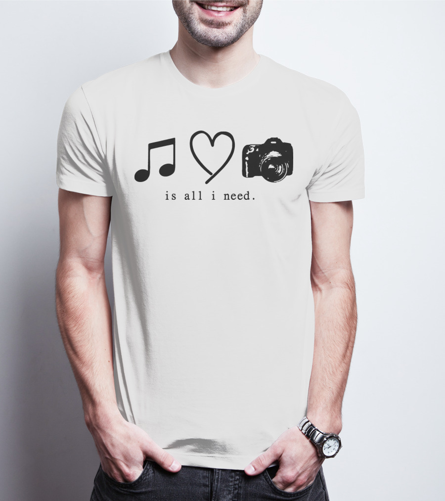 Music Love Camera Is All I Need T-Shirt