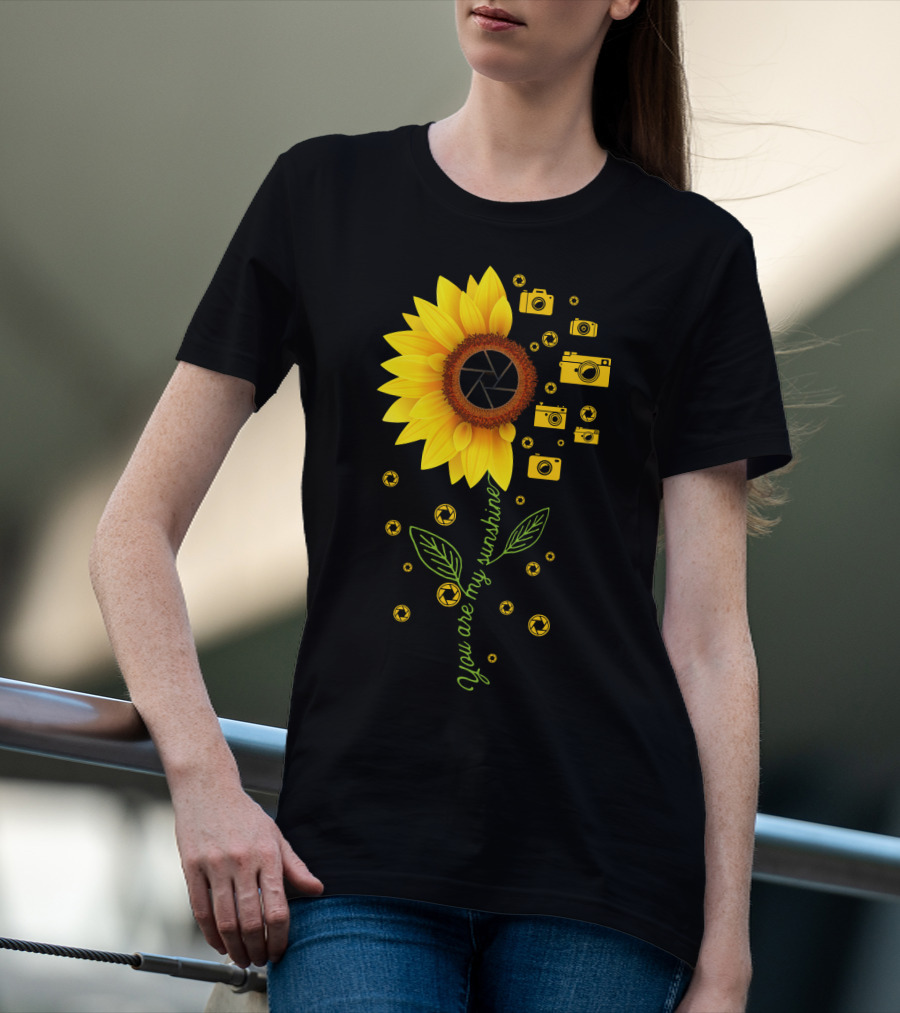 You Are My Sunshine Sunflower Camera Icons T-Shirt
