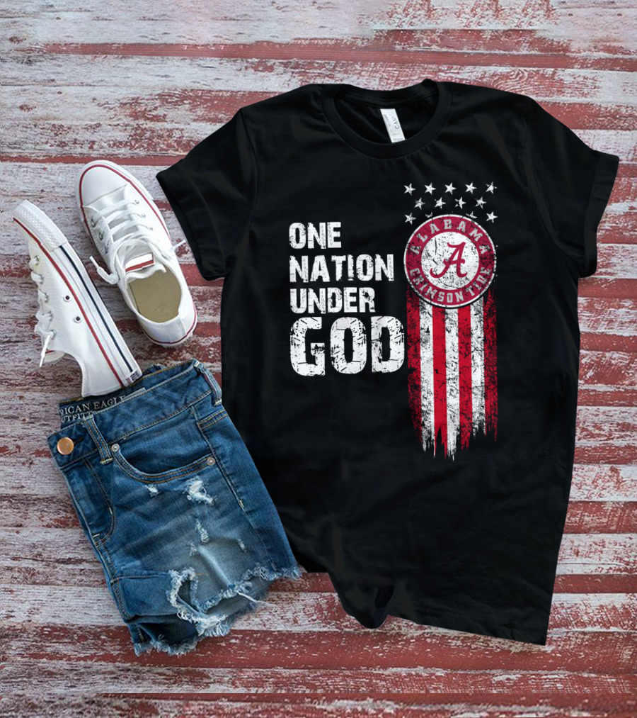 Alabama Crimson Tide One Nation Under God T-Shirt