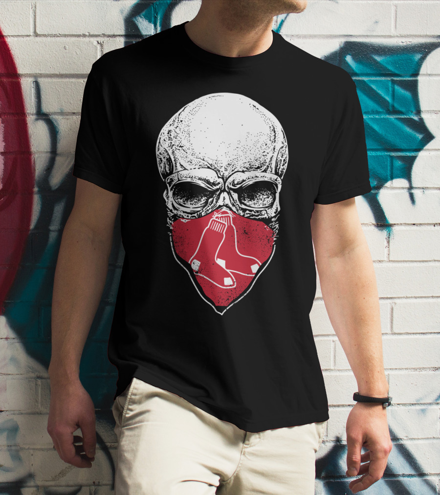 Boston Red Sox Skull Bandana T-Shirt